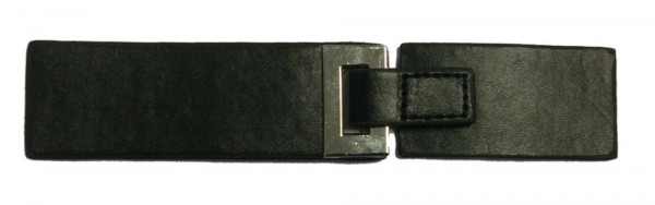 Bekleidungsverschluss schwarz mit Klettband