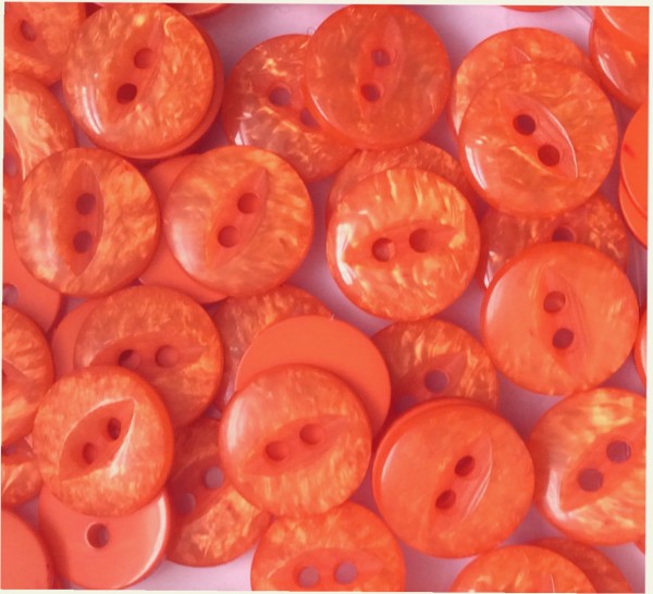 Blusenknopf orange 11 mm
