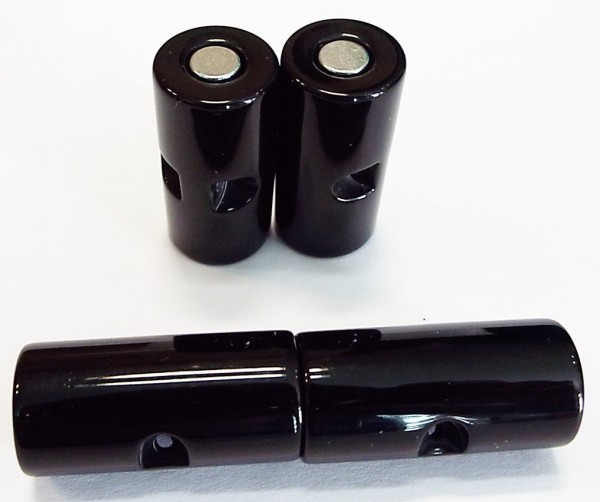 Bekleidungsverschluss Magnet schwarz 60 x 15 mm