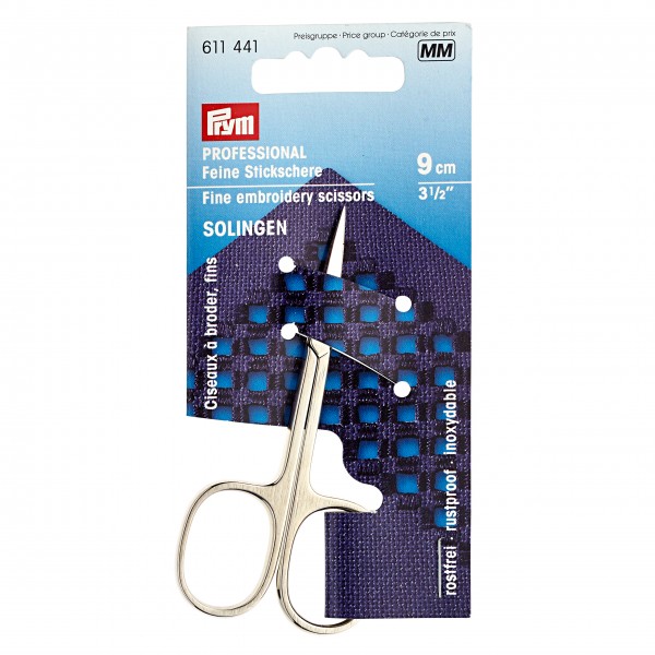 Prym 611441 PROFESSIONAL feine Stickschere 9 cm