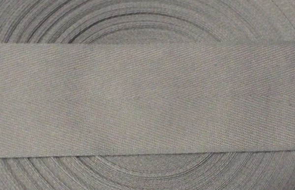 Baumwollband 50 mm grau