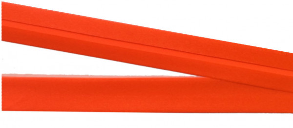 Satinschrägband 18 mm neon orange fluorenzierend