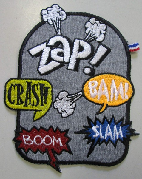 Applikation "Zap, Crash ..." 90 x 115 mm