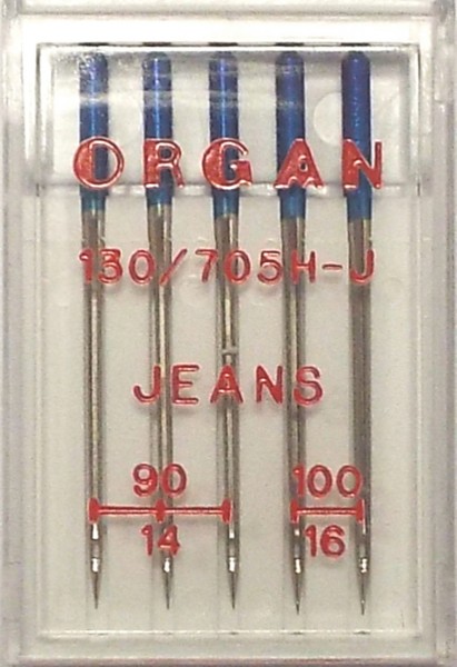 Nähmaschinennadeln Jeans Stärke 90 - 100 130/705 H