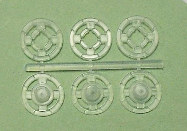 100 Annäh-Druckknöpfe Kunststoff 13 mm transparent