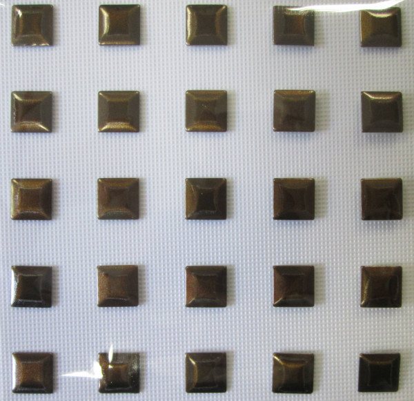 25 Dekoquadrate bronze