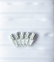 RV weiß, 500 cm Kunststoff endlos Spirale 4mm incl. 5 Schieber RV weiß, 500 cm Kunststoff endlos Spirale 4mm incl. 5 Schieber