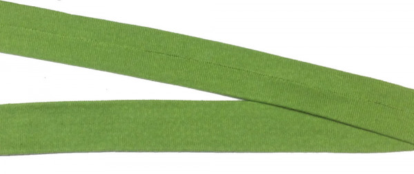3 m Jersey Einfassband Sweat elastisch apfelgrün 20 mm vorgefalzt