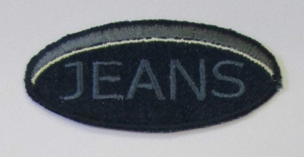Applikation Jeans in dunkel blau 65 x 30 mm