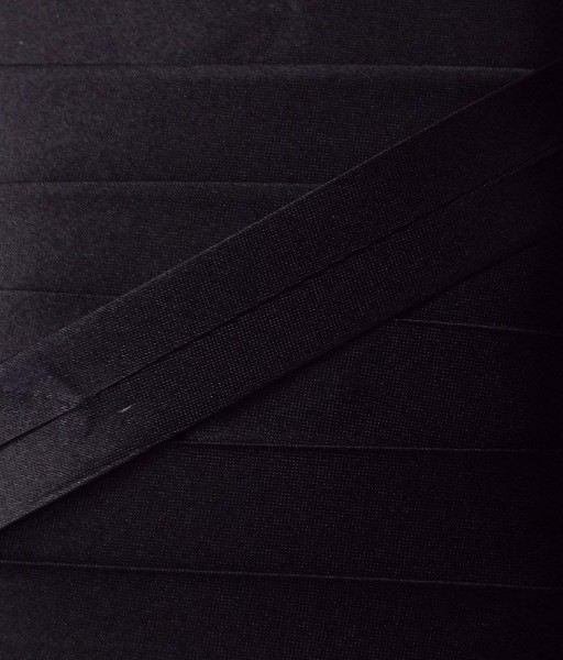 Satinschrägband schwarz 20 mm