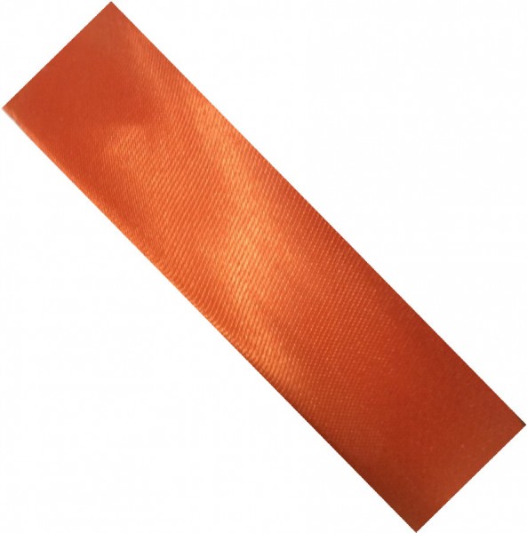 Satinschrägband 20 mm orange dunkel, Fa.7063 vorgefalzt
