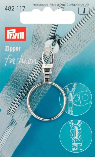 Prym 482117 Fashion-Zipper Ring silberfarbig