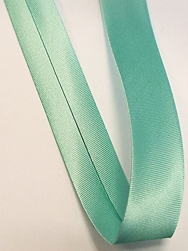 Satinschrägband grün türkis 18 mm