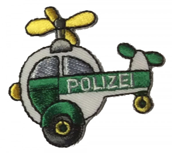 Polizeihubschrauber 45 x 40 mm aufbügelbar