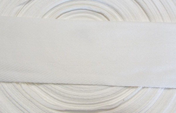 Baumwollband 50 mm weiß