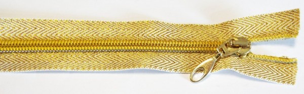 RV gold Lurex, 070 cm Kunststoff teilbar Spirale