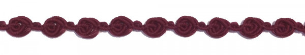 Posamentenborte 8 mm bordeaux Knötchen