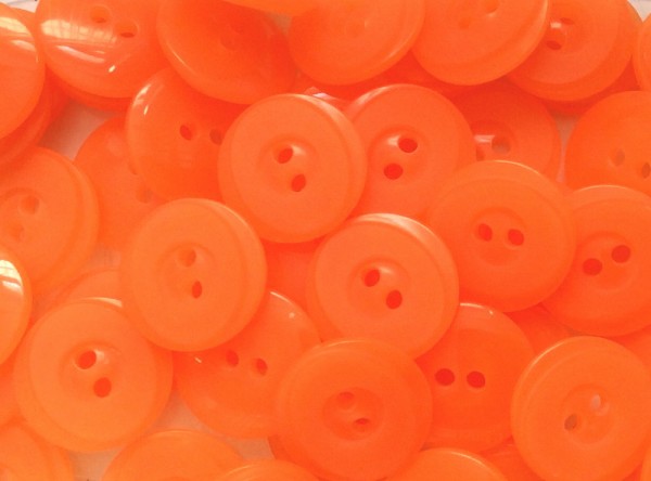Blusenknopf neon orange 15 mm