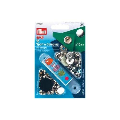 NF-Druckknopf Sport & Camping MS 15 mm silberfarbig