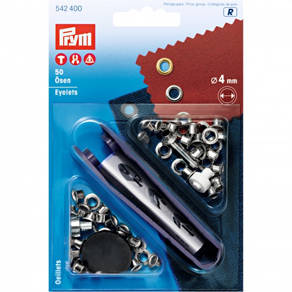 Prym 542400 Ösen 4mm silber ohne Scheiben