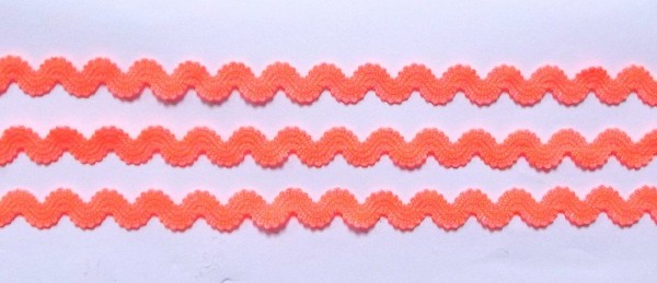 elastische Zackenlitze 7 mm neon orange