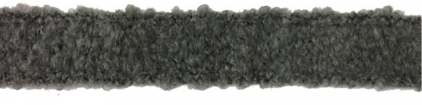 Wolltresse/Einfaßband Boucle 25 mm grau melange