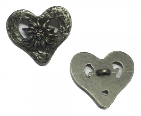Knopf 25 mm altsilber