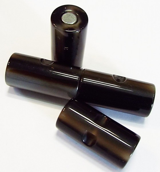 Bekleidungsverschluss Magnet dunkel braun meliert 60 x 15 mm