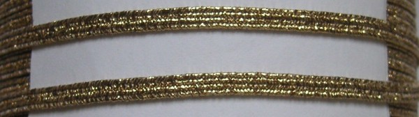 Gummilitze 3 mm gold Lurex