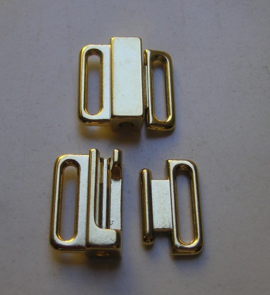 Bikiniverschluss 12 mm Metall gold