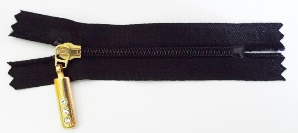 RV schwarz, 008 cm Kunststoff nicht teilbar 4 mm, Schmuckzipper R