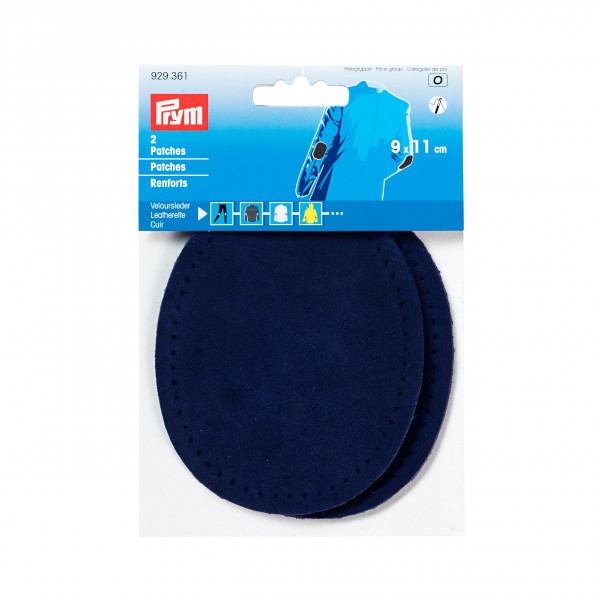 Prym 929361 Patches Veloursleder, zum Aufnähen, 9 x 11cm, marine