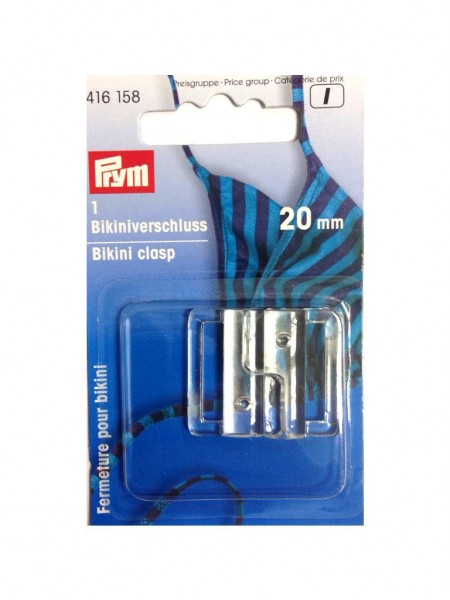 Bikiniverschluß 20 mm transparent