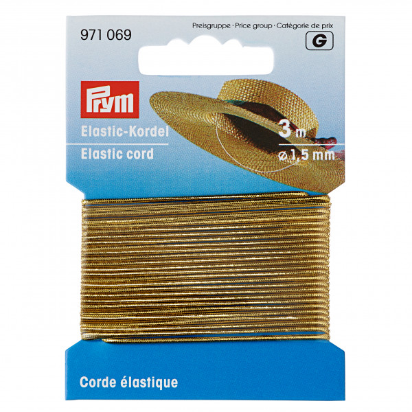 Prym 971069 Elastic-Kordel 1,5 mm gold