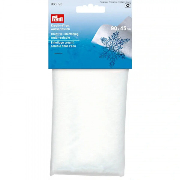 Prym 968195 Kreativ Vlies wasserlöslich 90 x 45 cm