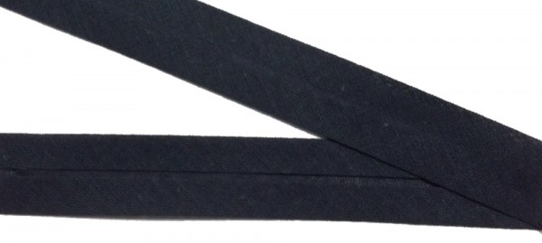 25 m Bw-Schrägband 20 mm schwarz vorgefalzt