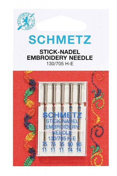 Nähmaschinennadeln 130/705 Sticken 75+90